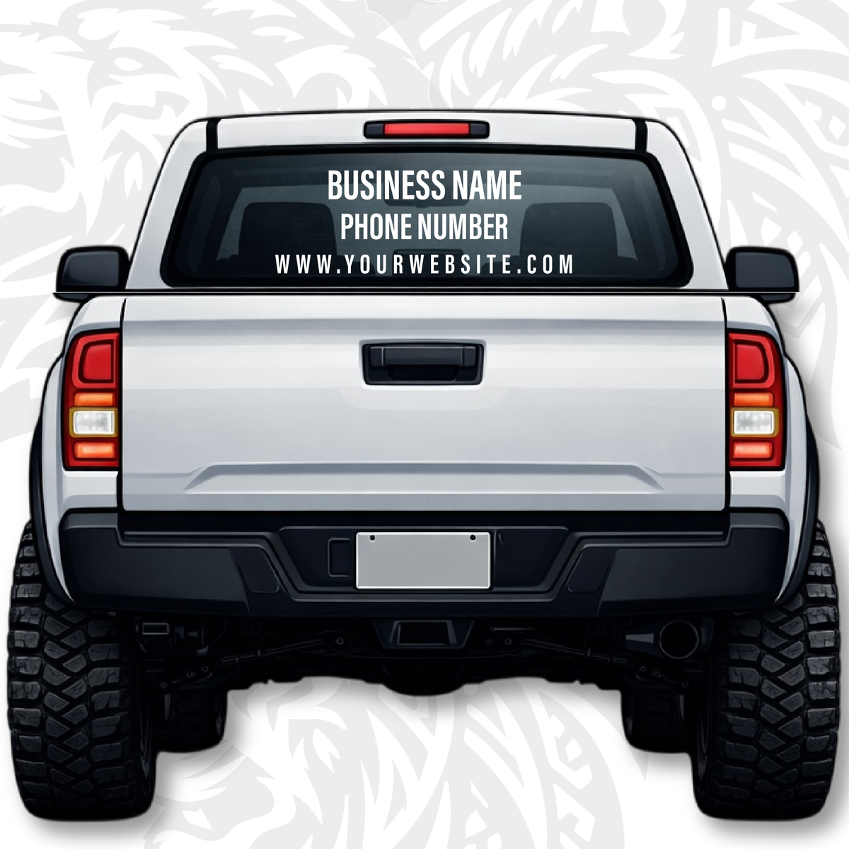 Badge On Rear Window Vehicle Signage – Apex Vinyl Decals & Designs